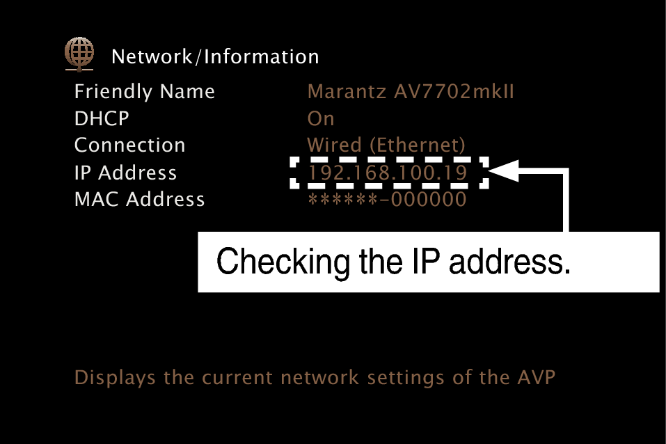 GUI NetworkInfo AV7702IIU